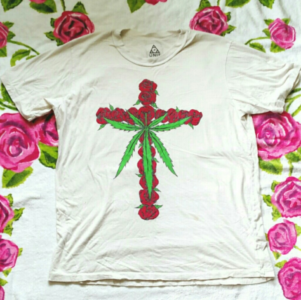 Unif Rose Cross T-shirt - Picture 2 of 5